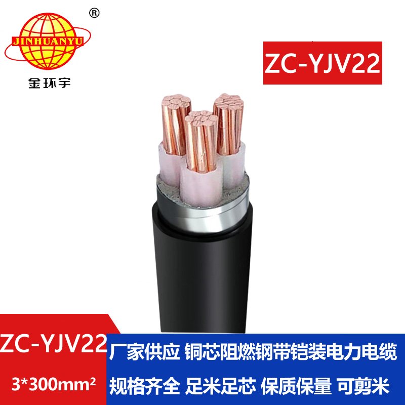 金環(huán)宇電纜 yjv22電纜報價ZC-YJV22 3X300平方 阻燃電