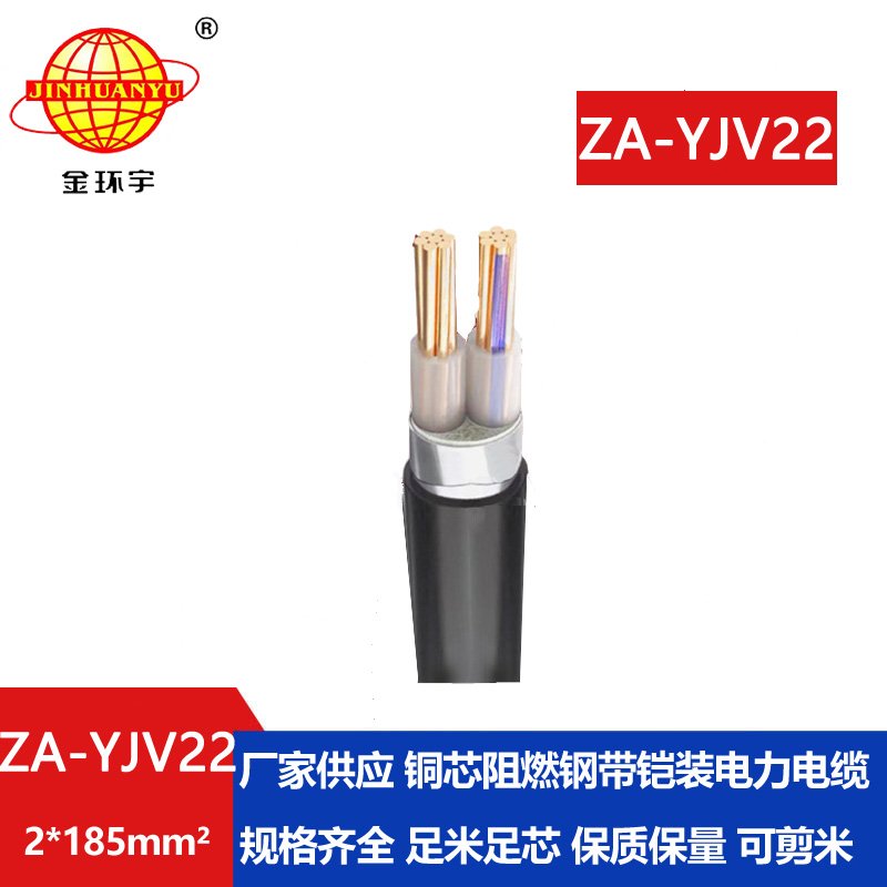 金環(huán)宇電纜 ZA-YJV22--2X185平方 阻燃鎧裝電纜 架空