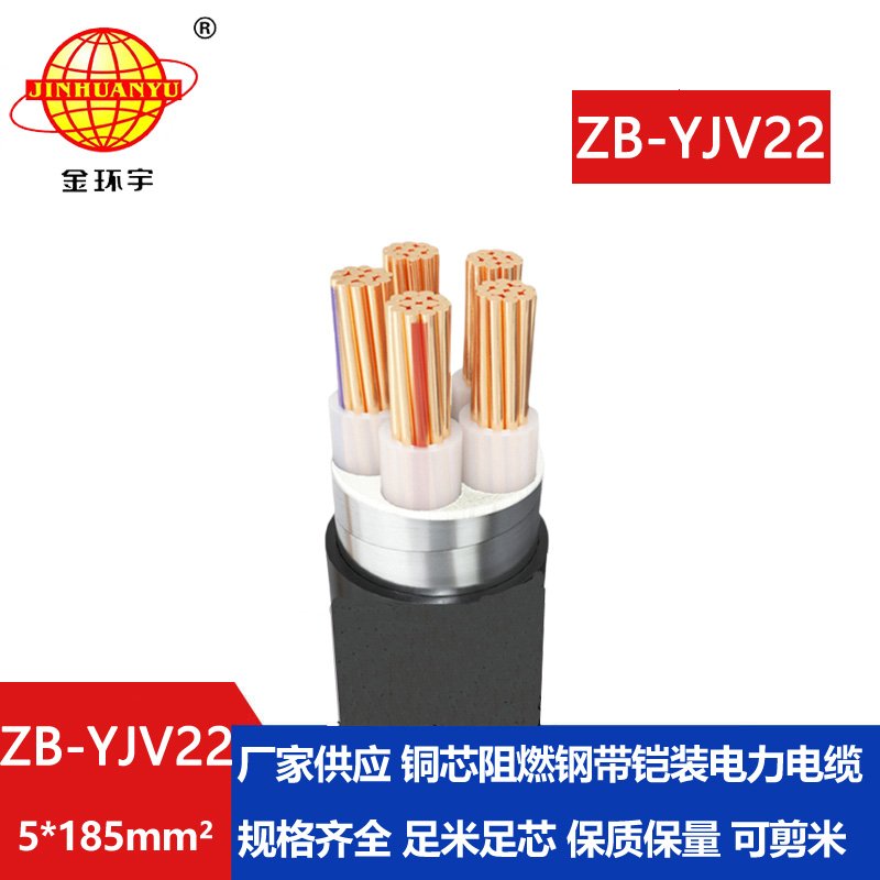 金環(huán)宇電纜 0.6/1kv低壓yjv22阻燃鎧裝電纜ZB-YJV22-