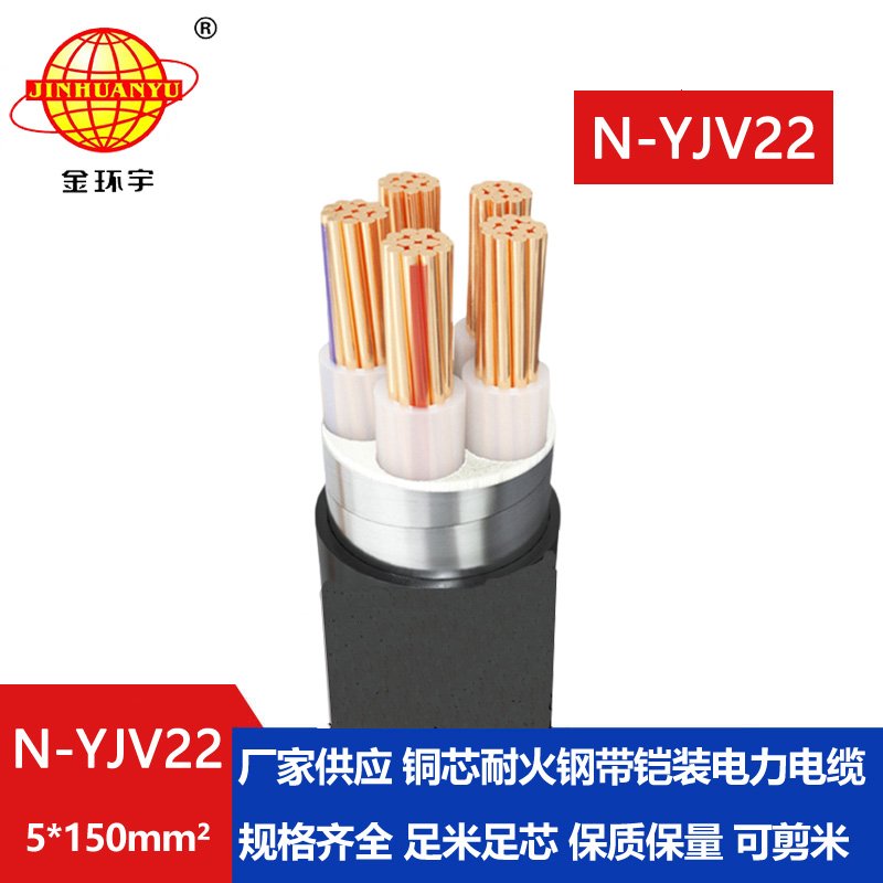 金環(huán)宇電線電纜 N-YJV22-5X150平方 耐火電力電纜鎧